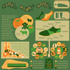 Footwear infographics elements N2