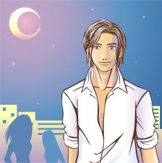 City Night Life of a Handsome Guy