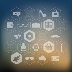 fashion infographic with unfocused background N53