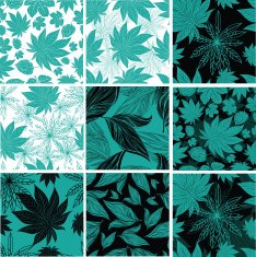 vintage floral pattern with leafs