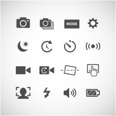 camera app icon set vector eps10