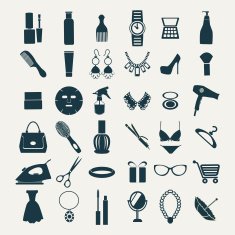 Fashion and women accessories icons N3