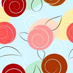 Seamless texture with abstract flowers EPS10