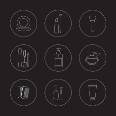 Cosmetics Icons Set