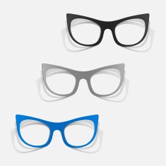paper sticker retro glasses N2