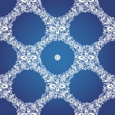 Contrasting seamless pattern with large flowers
