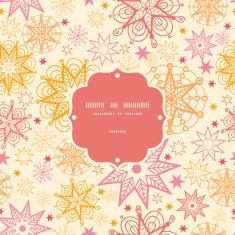 Vector warm stars frame seamless pattern background