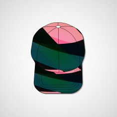 Abstract illustration on peaked cap N52