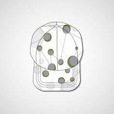 Abstract illustration on peaked cap N53