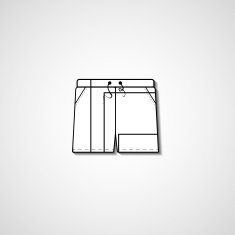 Abstract illustration on shorts N62