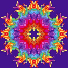 Vector Colorful sunflower or mandala