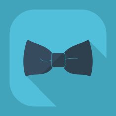 Flat modern design with shadow the bow tie