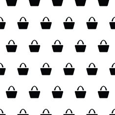 Vector seamless pattern purse