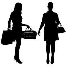 Vector silhouettes of women N56