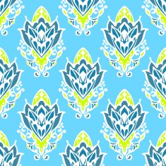 Damask Floral Vector Seamless Pattern