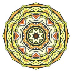 Round kaleidoscopic ornamental background N2