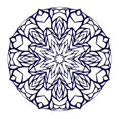 Round kaleidoscopic lace mandala background N2