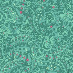 Vector seamless texture with abstract flowers N10