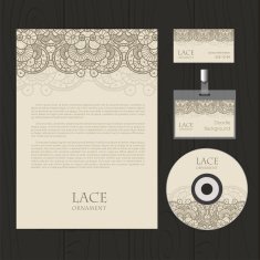 Vector lace ornament background N8