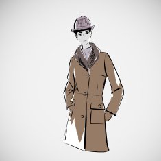 Vector sketch girls in fashion clothes eps N43