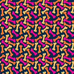 Seamless pattern with Dog Bone