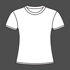 White t-shirt design template