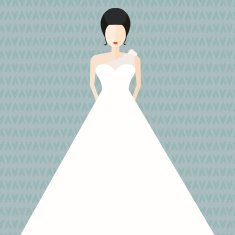 Bride in Flat Style
