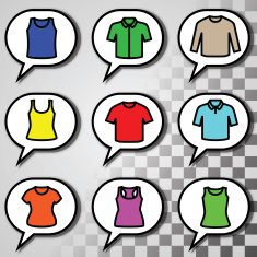 Set of t-shirts icon vector N10