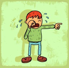 Cartoon cry illustration N3