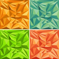 set of polygonal vector pattern backgrounds