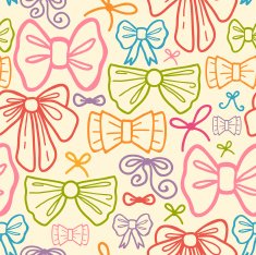 Colorful Bows Seamless Pattern