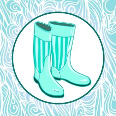 Isolated rubber gumboots