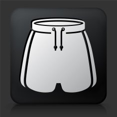 Black Square Button with Shorts Icon N4