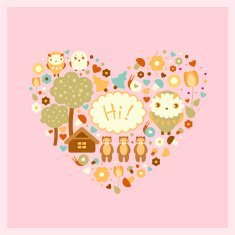 vector funny pink card