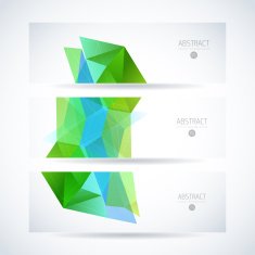 Abstract vector mosaic banners N11