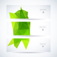 Abstract vector mosaic banners N13