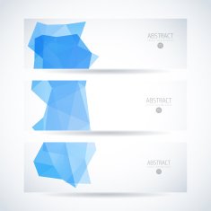 Abstract vector mosaic banners N14