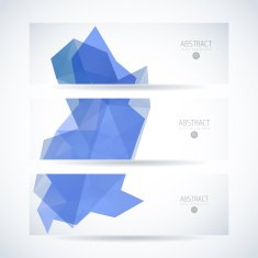 Abstract vector mosaic banners N24