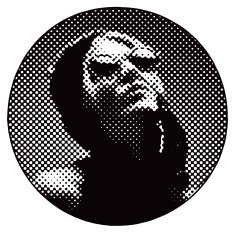 Halftone Pattern Portrait of a French Diva