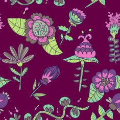 Seamless texture with flowers N67
