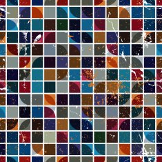 Seamless geometric tiles pattern in vintage style N2