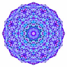 Vector mosaic round banner