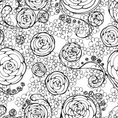 black lace seamless pattern N2