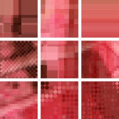 set of abstract red geometry stripe pattern background