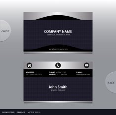 Vector abstract business card N14