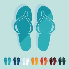 Flat design slippers N13