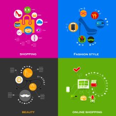 Set of modern stickers Fashion N3