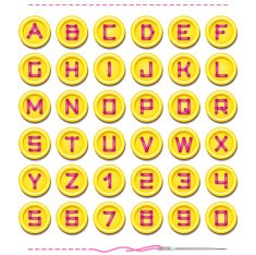 Yellow Button Font On White