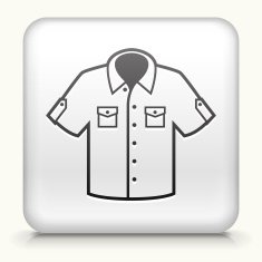 Square Button with Shirt interface icon