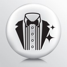 Round Icon With Tuxedo